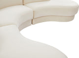 Rosa Velvet Three-Piece Sectional Sofa – Stylish Comfort for Modern Living Rooms and Spaces