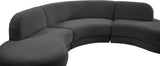 Rosa Velvet Three-Piece Sectional Sofa – Stylish Comfort for Modern Living Rooms and Spaces
