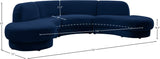 Rosa Velvet Three-Piece Sectional Sofa – Stylish Comfort for Modern Living Rooms and Spaces
