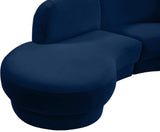 Rosa Velvet Three-Piece Sectional Sofa – Stylish Comfort for Modern Living Rooms and Spaces