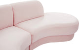 Rosa Velvet Three-Piece Sectional Sofa – Stylish Comfort for Modern Living Rooms and Spaces
