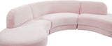 Rosa Velvet Three-Piece Sectional Sofa – Stylish Comfort for Modern Living Rooms and Spaces
