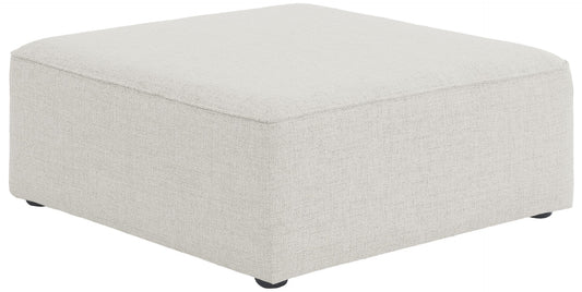 Cube Modular Ottoman with Elegant Linen Upholstery – Create Custom Seating Arrangements Effortlessly!