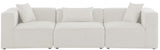 Cube Modular Sofa - Elegant Linen Textured Upholstery for Custom Comfort and Contemporary Style