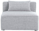 Cube Modular Armless Chair in Soft Cream - Stylish, Versatile Seating for Custom Configurations