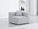 Cube Modular Corner Chair in Elegant Linen Fabric - Create Your Dream Seating Arrangement Today!