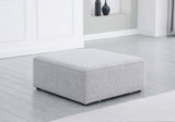 Cube Modular Ottoman with Elegant Linen Upholstery – Create Custom Seating Arrangements Effortlessly!