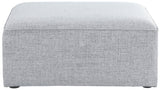 Cube Modular Ottoman with Elegant Linen Upholstery – Create Custom Seating Arrangements Effortlessly!