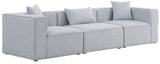 Cube Modular Sofa - Elegant Linen Textured Upholstery for Custom Comfort and Contemporary Style