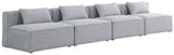 Cube Modular Sofa - Elegant Linen Textured Upholstery for Custom Comfort and Contemporary Style