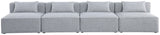 Cube Modular Sofa - Elegant Linen Textured Upholstery for Custom Comfort and Contemporary Style