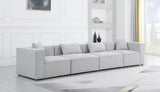 Cube Modular Sofa - Elegant Linen Textured Upholstery for Custom Comfort and Contemporary Style