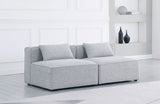 Cube Modular Sofa - Elegant Linen Textured Upholstery for Custom Comfort and Contemporary Style