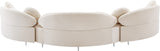 Vivacious Velvet Sectional Sofa Set with Gold & Chrome Legs, Pillows Included for Ultimate Comfort