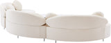 Vivacious Velvet Sectional Sofa Set with Gold & Chrome Legs, Pillows Included for Ultimate Comfort