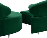 Vivacious Velvet Sectional Sofa Set with Gold & Chrome Legs, Pillows Included for Ultimate Comfort