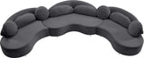 Vivacious Velvet Sectional Sofa Set with Gold & Chrome Legs, Pillows Included for Ultimate Comfort