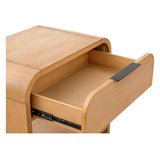 Wholesale Modern One Drawer Waterfall Nightstand, Natural