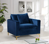 Naomi Velvet Chair – Luxurious Contemporary Design with Customizable Legs and Cozy Pillows Included