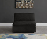 Cozy Armless Modular Chair: Luxurious Fiber-Filled Cushions for Ultimate Comfort and Style