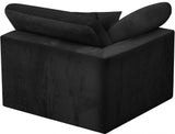 Cozy Armless Modular Chair: Luxurious Fiber-Filled Cushions for Ultimate Comfort and Style