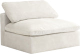 Cozy Armless Modular Chair: Luxurious Fiber-Filled Cushions for Ultimate Comfort and Style