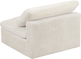 Cozy Armless Modular Chair: Luxurious Fiber-Filled Cushions for Ultimate Comfort and Style