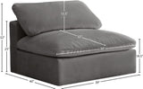 Cozy Armless Modular Chair: Luxurious Fiber-Filled Cushions for Ultimate Comfort and Style
