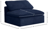 Cozy Armless Modular Chair: Luxurious Fiber-Filled Cushions for Ultimate Comfort and Style