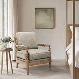 Padded Armchair Classic Farmhouse Style Accent Chair *