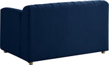 Naya Velvet Chair - Modern Deep Channel Tufted Design with Gold Metal Legs for Chic Living Spaces