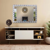 La Bailadora Bright Silver Ruffled Metal Vanity Mirror
