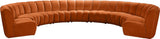 Infinity Modular 9-Piece Sectional Sofa – Luxurious Velvet Upholstery, Deep Channel Tufting, Modern Design