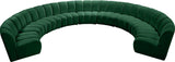 Infinity Modular 9-Piece Sectional Sofa – Luxurious Velvet Upholstery, Deep Channel Tufting, Modern Design