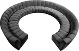 Infinity 11-Piece Modular Sectional Sofa - Contemporary Design with Deep Channel Tufting Comfort