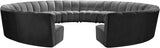 Infinity 12-Piece Modular Sectional - Soft Velvet Comfort with Deep Channel Tufting & Contemporary Style