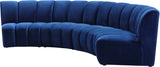 Infinity Modular 4-Piece Sectional with Soft Upholstery and Deep Channel Tufting for Modern Spaces