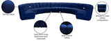Infinity Modular 9-Piece Sectional Sofa – Luxurious Velvet Upholstery, Deep Channel Tufting, Modern Design