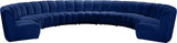 Infinity Modular 9-Piece Sectional Sofa – Luxurious Velvet Upholstery, Deep Channel Tufting, Modern Design