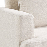 Modern Oversized Upholstered Armchair, Beige