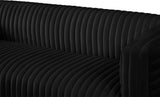 Ravish Velvet Sofa - Elegant Contemporary Design with Deep Channel Tufting & Stylish Metal Legs