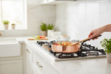 Mauviel M'Heritage M'150 CI Copper Saute Pan With Cast Iron Handle, 1.8-Qt