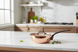 Mauviel M'Heritage M'150 CI Chef Pan With Lid, Cast Iron Handle, 3.6-Qt