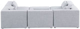 Cube - Linen 6 Piece Modular Sectional