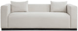 Alfie Sofa - Contemporary Overstuffed Linen Textured Couch for Cozy Living Room Reading Nook