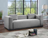 Alfie Sofa - Contemporary Overstuffed Linen Textured Couch for Cozy Living Room Reading Nook