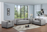 Alfie Sofa - Contemporary Overstuffed Linen Textured Couch for Cozy Living Room Reading Nook