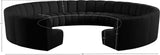 Infinity Boucle Fabric Modern 11pc. Modular Sectional Sofa with Deep Channel Tufting Design