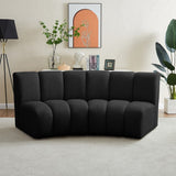 Infinity Boucle Fabric Contemporary 2-Piece Modular Sectional with Deep Channel Tufting Design