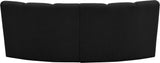 Infinity Boucle Fabric Contemporary 2-Piece Modular Sectional with Deep Channel Tufting Design
